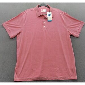 Chick-fil-A Oobe Team Style Hydrochill Polo Shirt SZ XL Red White Striped NWT